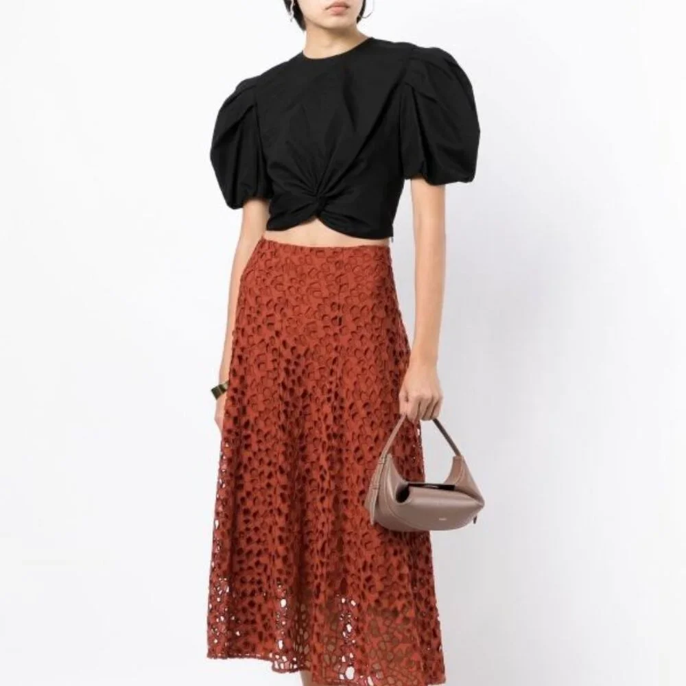 Vince Twist Knot Puff Sleeve Blouse NWT - Picture 4 of 8